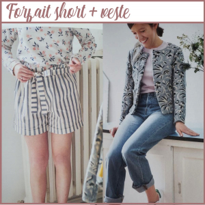 forfait 2 vêtements sweat + veste ou short + veste